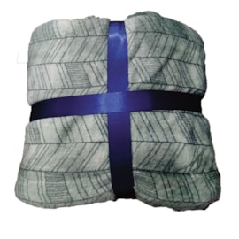 Manta Sherpa Casal Andreza Geométrico Verde Manta Sherpa Casal Andreza Geométrico Verde