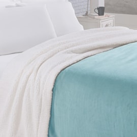 Manta Sherpa Queen Andreza Azul Claro Manta Sherpa Queen Andreza Azul Claro