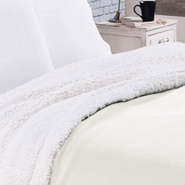 Manta Sherpa Queen Andreza Bege Claro Manta Sherpa Queen Andreza Bege Claro