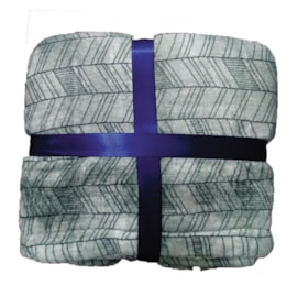 Manta Sherpa Queen Andreza Geométrico Verde Manta Sherpa Queen Andreza Geométrico Verde