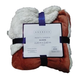 Manta Sherpa Queen Andreza Laranja Manta Sherpa Queen Andreza Laranja