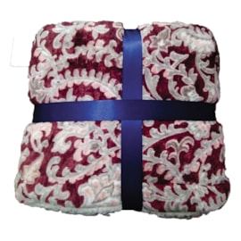 Manta Sherpa Solteiro Andreza Arabesco Vinho Manta Sherpa Solteiro Andreza Arabesco Vinho