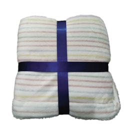 Manta Sherpa Solteiro Andreza Listras Manta Sherpa Solteiro Andreza Listras