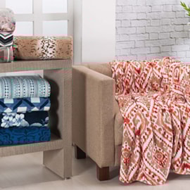 Manta Solteiro Fleece Microfibra Estampada Andreza