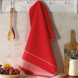Pano de Copa Avulso Dohler Picnic Xadrez Vermelho 45x70 Pano de Copa Avulso Dohler Picnic Xadrez Vermelho 45x70