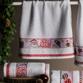 Pano de Copa Natalina Appel 45x68 Papai Noel Pano de Copa Natalina Appel 45x68 Papai Noel