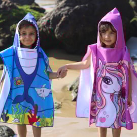 Poncho de Praia Infantil com Capuz Unicórnio Poncho de Praia Infantil com Capuz Unicórnio