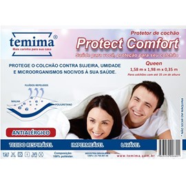 Protetor de Colchão Impermeável Queen Protect Comfort Temima