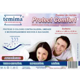 Protetor de Colchão Impermeável Solteiro Protect Comfort Temima Protetor de Colchão Impermeável Solteiro Protect Comfort Temima