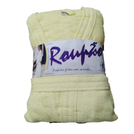 Roupão Atoalhada Margex Amarelo Unico Roupão Atoalhada Margex Amarelo Unico