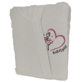 Roupão Infantil Atoalhada Lufamar Ballet Girl Branco 12 a 14 anos Roupão Infantil Atoalhada Lufamar Ballet Girl Branco 12 a 14 anos
