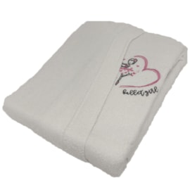Roupão Infantil Atoalhada Lufamar Ballet Girl Branco 12 a 14 anos Roupão Infantil Atoalhada Lufamar Ballet Girl Branco 12 a 14 anos