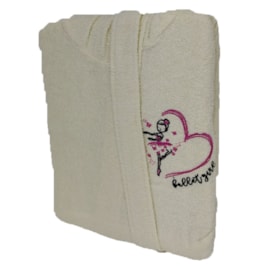 Roupão Infantil Atoalhada Lufamar Ballet Girl Creme 12 a 14 anos Roupão Infantil Atoalhada Lufamar Ballet Girl Creme 12 a 14 anos