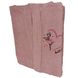 Roupão Infantil Atoalhada Lufamar Ballet Girl Rosa Chá 8 a 10 anos Roupão Infantil Atoalhada Lufamar Ballet Girl Rosa Chá 8 a 10 anos