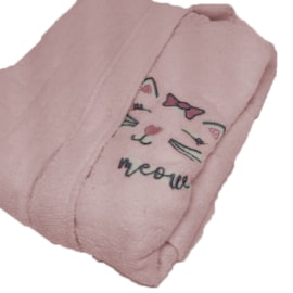 Roupão Infantil Atoalhada Lufamar Cat Rosa Chá 4 a 6 anos Roupão Infantil Atoalhada Lufamar Cat Rosa Chá 4 a 6 anos