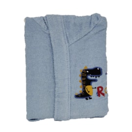 Roupão Infantil Atoalhada Lufamar Dyno Azul 4 a 6 anos Roupão Infantil Atoalhada Lufamar Dyno Azul 4 a 6 anos