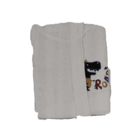 Roupão Infantil Atoalhada Lufamar Dyno Branco 4 a 6 anos Roupão Infantil Atoalhada Lufamar Dyno Branco 4 a 6 anos