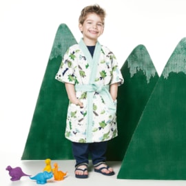 Roupão Infantil Felpudo Dinossauro Lepper Roupão Infantil Felpudo Dinossauro Lepper