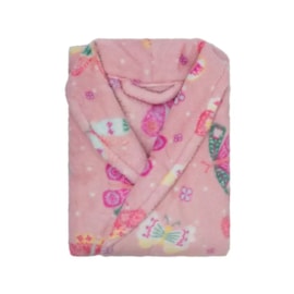 Roupão Infantil Microfibra Camesa Borboleta M (8 a 10 Anos) Roupão Infantil Microfibra Camesa Borboleta M (8 a 10 Anos)