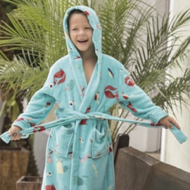 Roupão Infantil Microfibra Manga Longa Sofisticata Kids Festa na Floresta Roupão Infantil Microfibra Manga Longa Sofisticata Kids Festa na Floresta