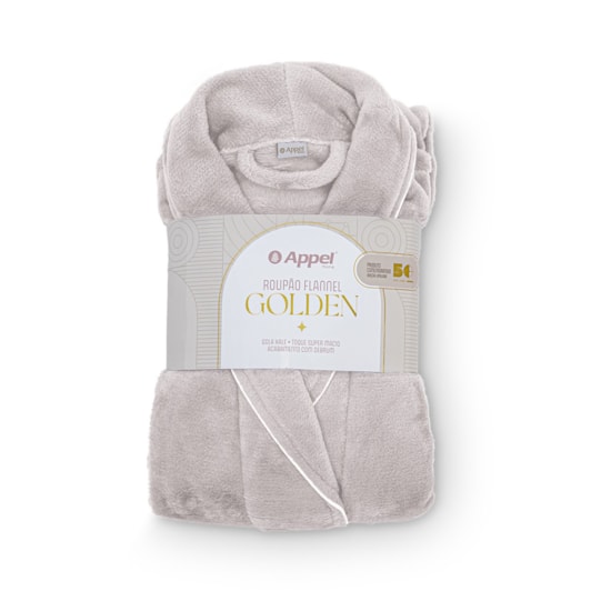 Roupão Microfibra Flannel Golden Appel G Rosa Secrets