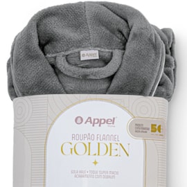 Roupão Microfibra Flannel Golden Appel M Grafite