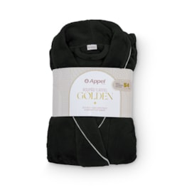 Roupão Microfibra Flannel Golden Appel M Preto