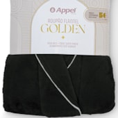 Roupão Microfibra Flannel Golden Appel M Preto