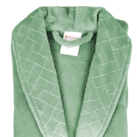 Roupão Microfibra Sofisticata com Gola Texturizado Agua Doce M Roupão Microfibra Sofisticata com Gola Texturizado Agua Doce M