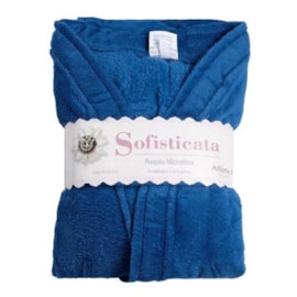 Roupão Microfibra Sofisticata Premium Azul P Roupão Microfibra Sofisticata Premium Azul P