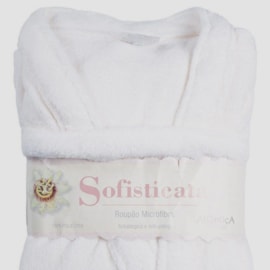 Roupão Microfibra Sofisticata Premium Branco M Roupão Microfibra Sofisticata Premium Branco M