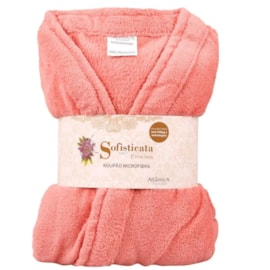 Roupão Microfibra Sofisticata Premium Coral P Roupão Microfibra Sofisticata Premium Coral P