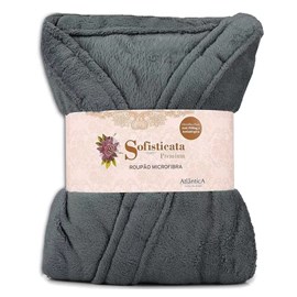 Roupão Microfibra Sofisticata Premium Platina G