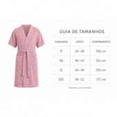 Roupão Microfibra Sofisticata Premium Rosa Blush M
