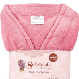 Roupão Microfibra Sofisticata Premium Rosa G