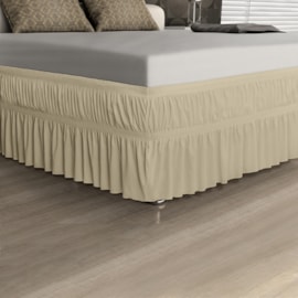 Saia Box Casal Malha Adomes Palha Saia Box Casal Malha Adomes Palha