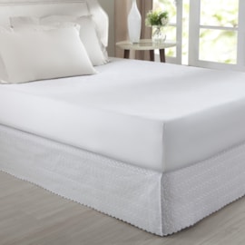 Saia Cama Box Queen Corttex Lese Branco Saia Cama Box Queen Corttex Lese Branco