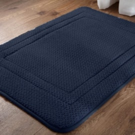 Tapete Aconchego Antiderrapante Rozac 45cm x 65cm Azul Marinho Tapete Aconchego Antiderrapante Rozac 45cm x 65cm Azul Marinho