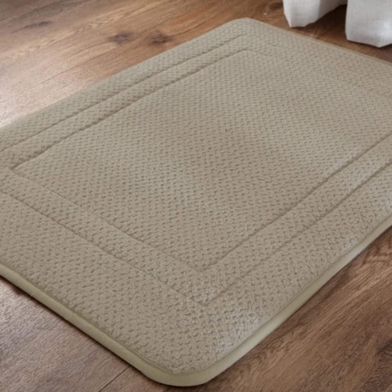 Tapete Aconchego Antiderrapante Rozac 45cm x 65cm Bege