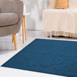 Tapete J Serrano Realce Royal 1,00m x 1,50m Azul Tapete J Serrano Realce Royal 1,00m x 1,50m Azul