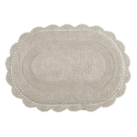 Tapete Kacyumara Oval Croche 50 x 80 Bege Tapete Kacyumara Oval Croche 50 x 80 Bege