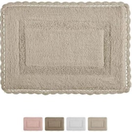 Tapete Kacyumara Retangular Croche 50 x 70 Bege Tapete Kacyumara Retangular Croche 50 x 70 Bege