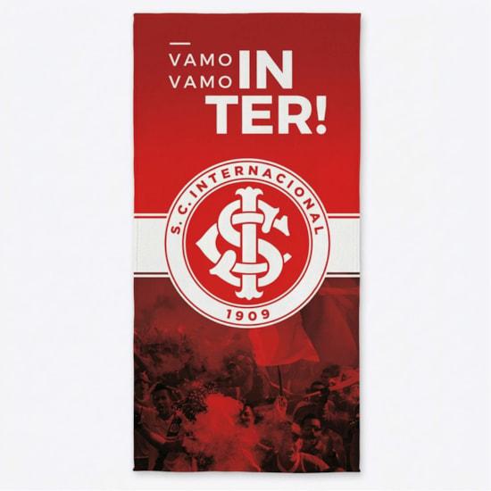 Toalha Aveludada Internacional Vamo Vamo Inter Lepper