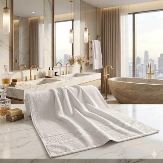 Toalha Banhão Corttex Zero Twist Branca 80cm x 1,43m