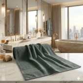 Toalha Banhão Corttex Zero Twist Cinza Grafite 80cm x 1,43m