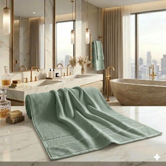 Toalha Banhão Corttex Zero Twist Verde Chá 80cm x 1,43m