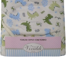 Toalha com Capuz Bebê 100% Algodão Vivaldi Dino Toalha com Capuz Bebê 100% Algodão Vivaldi Dino