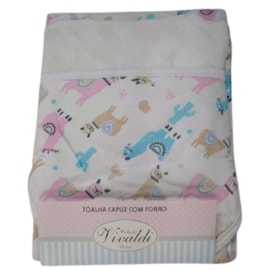 Toalha com Capuz Bebê 100% Algodão Vivaldi Lhama Toalha com Capuz Bebê 100% Algodão Vivaldi Lhama