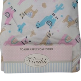 Toalha com Capuz Bebê 100% Algodão Vivaldi Lhama Toalha com Capuz Bebê 100% Algodão Vivaldi Lhama