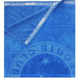 Toalha de Banho Barra Bordada Futebol Jacquard Bouton Cruzeiro